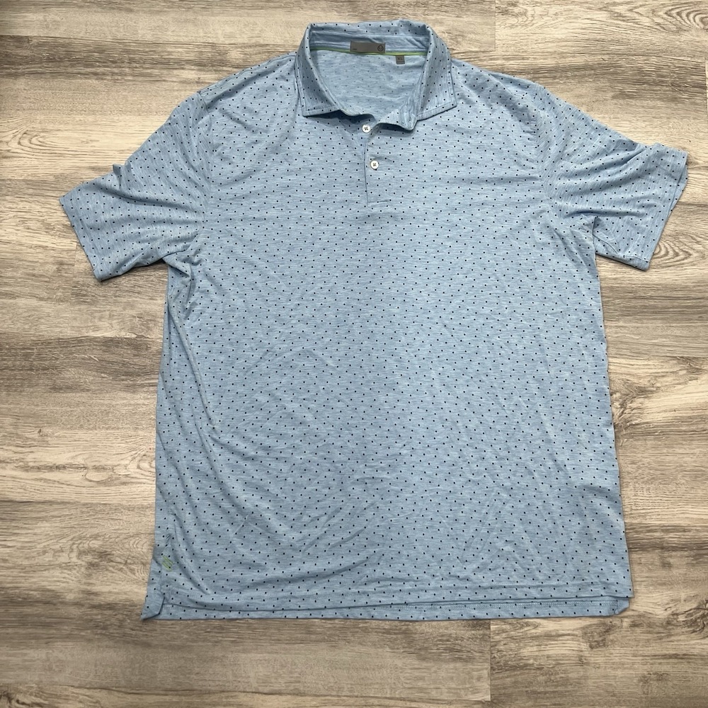 Tasc Performance Polo Shirt Golf Athletic‎ Casual Dotted Print XL